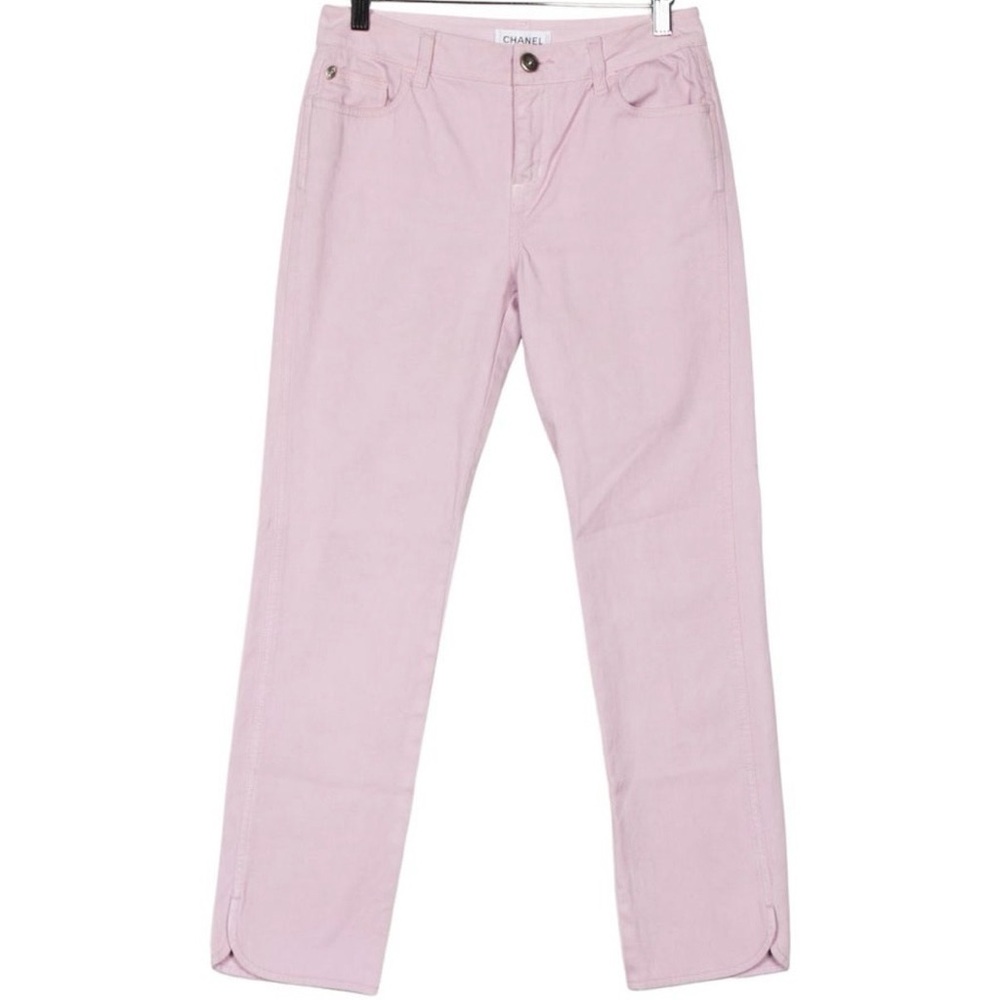 Vintage Chanel Light Pink Straight Leg Ankle Jeans
